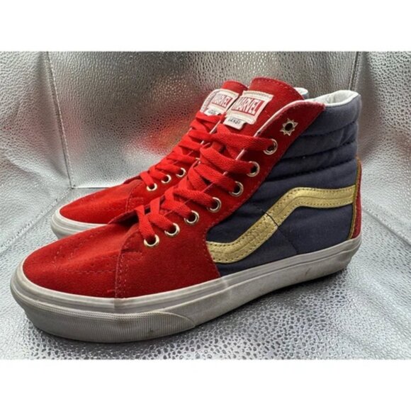 Vans x Marvel Captain Marvel SK8-Hi Sneakers Unisex Size 7 Multicolor - Picture 6 of 11
